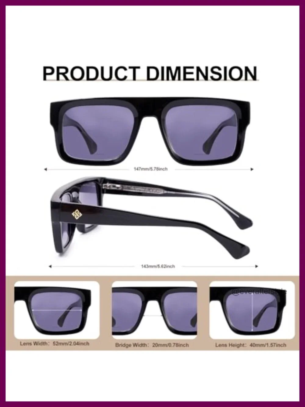 Oversized Reading Sunglasses TR90 Frame Spring Hinge UV400 Protection
